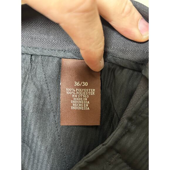 Perry Ellis Portfolio Men's Dress Pants 36x30 Charcoal dark gray RN 37763 - Picture 4 of 4